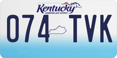 KY license plate 074TVK