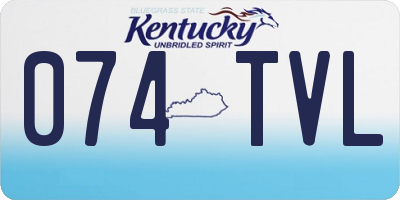 KY license plate 074TVL