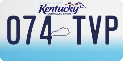 KY license plate 074TVP