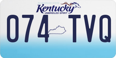 KY license plate 074TVQ