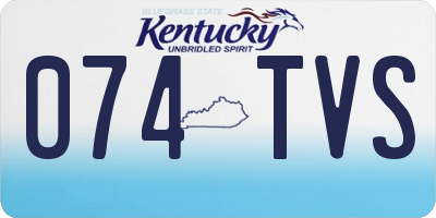KY license plate 074TVS