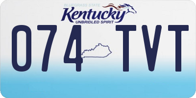 KY license plate 074TVT