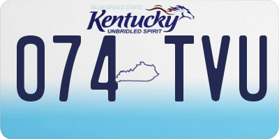 KY license plate 074TVU
