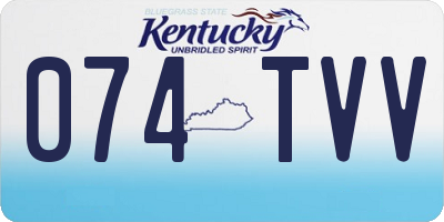 KY license plate 074TVV