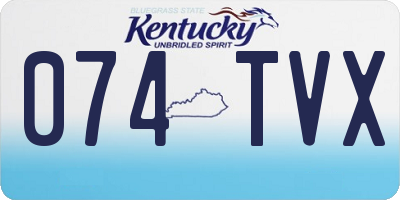 KY license plate 074TVX