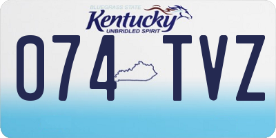 KY license plate 074TVZ
