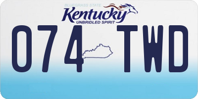 KY license plate 074TWD