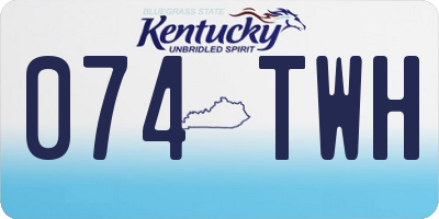 KY license plate 074TWH