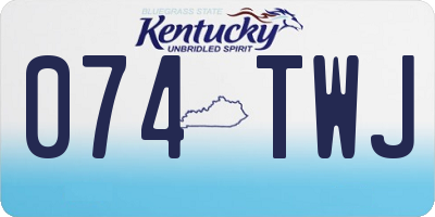 KY license plate 074TWJ