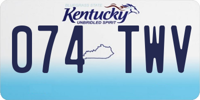 KY license plate 074TWV