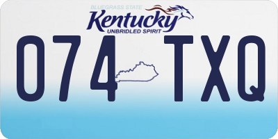 KY license plate 074TXQ