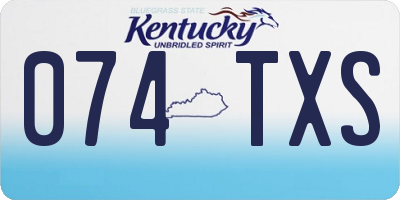 KY license plate 074TXS