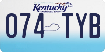 KY license plate 074TYB