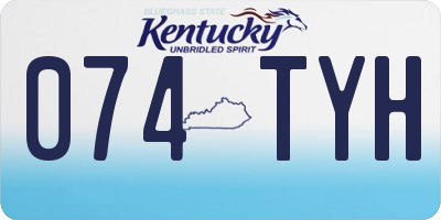 KY license plate 074TYH