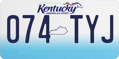 KY license plate 074TYJ
