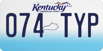 KY license plate 074TYP