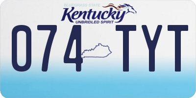 KY license plate 074TYT