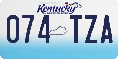 KY license plate 074TZA