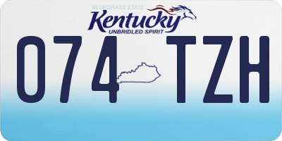 KY license plate 074TZH
