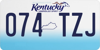 KY license plate 074TZJ