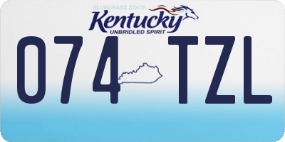 KY license plate 074TZL