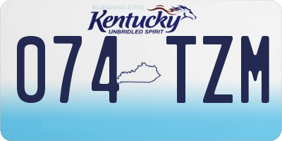 KY license plate 074TZM