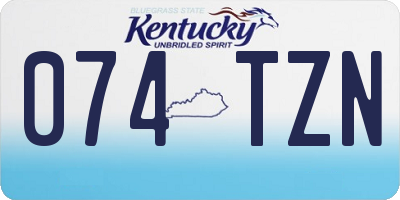 KY license plate 074TZN