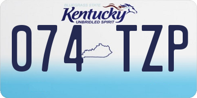 KY license plate 074TZP