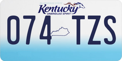KY license plate 074TZS