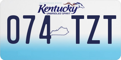 KY license plate 074TZT