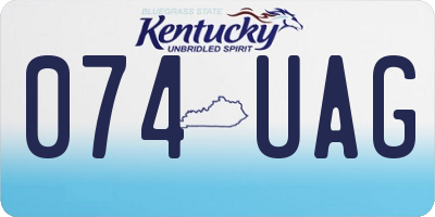 KY license plate 074UAG