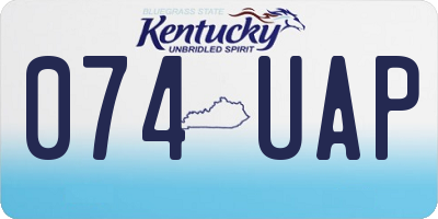 KY license plate 074UAP