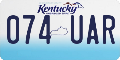 KY license plate 074UAR