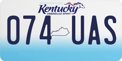 KY license plate 074UAS