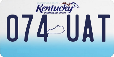 KY license plate 074UAT