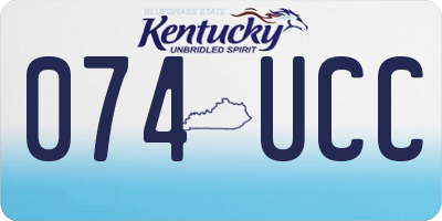 KY license plate 074UCC