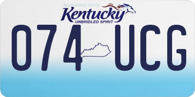 KY license plate 074UCG