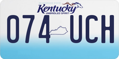 KY license plate 074UCH