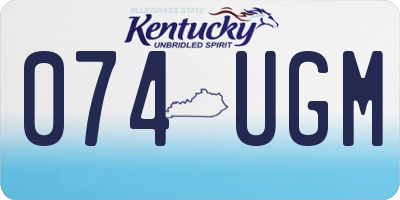 KY license plate 074UGM