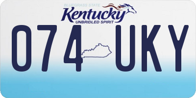 KY license plate 074UKY