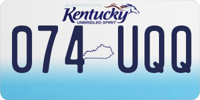 KY license plate 074UQQ