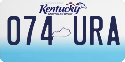 KY license plate 074URA