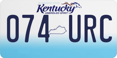 KY license plate 074URC