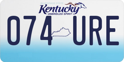KY license plate 074URE