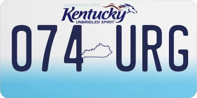 KY license plate 074URG
