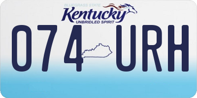 KY license plate 074URH