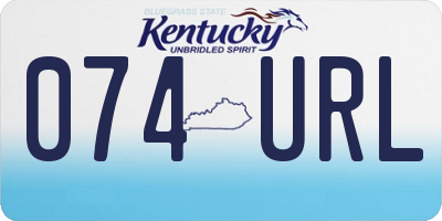 KY license plate 074URL
