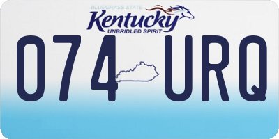 KY license plate 074URQ