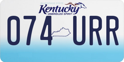 KY license plate 074URR
