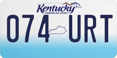 KY license plate 074URT